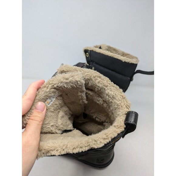 Timberland Mount Hope Boots Women's Size 8 Black Leather Faux Fur Lace Up Winter - Picture 8 of 10